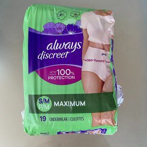 Always Discreet Incontinence & Postpartum Incontinence Underwear - Opened